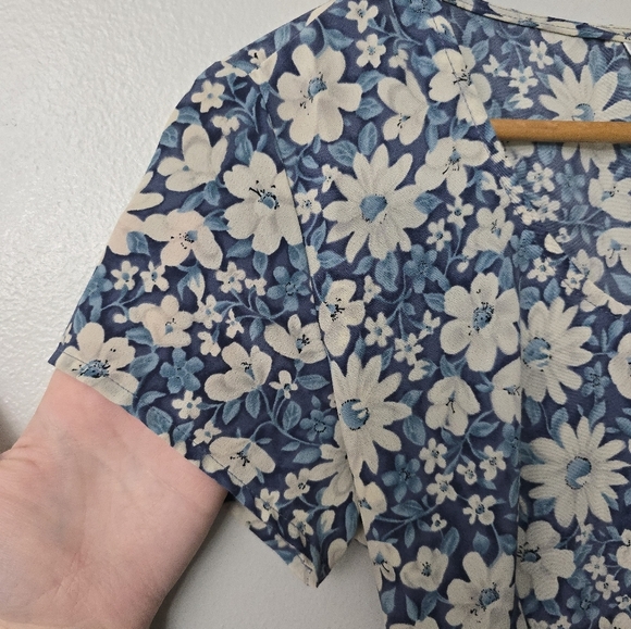 Vtg 90s JR BENTLEY Floral Midi Maxi Dress Sz 9/10 Cottagecore Prairie Homestead - Picture 2 of 12